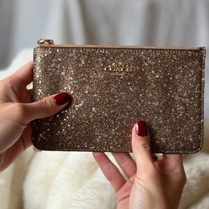 Coach Sparkling Brown Wristlet